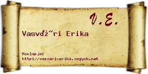 Vasvári Erika névjegykártya